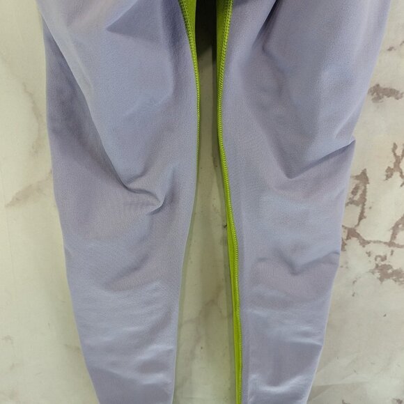 Adidas Legging Women Small Training Prime Knit Fine Tight Purple Green GD9401 - Picture 8 of 12